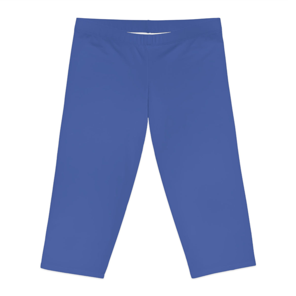 Women's Mid-Length Leggings, True Royal Blue-KVOM