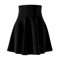 Women's Skater Skirt, Black, Black KVOM Logo-KVOM