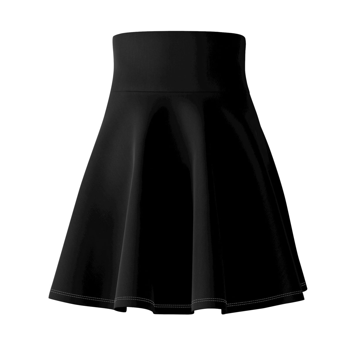 Women's Skater Skirt, Black, Black KVOM Logo-KVOM