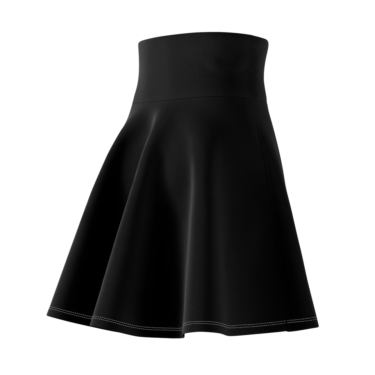 Women's Skater Skirt, Black, Black KVOM Logo-KVOM