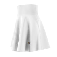 Women's Skater Skirt, White, Moses Temple Colored Logo-KVOM