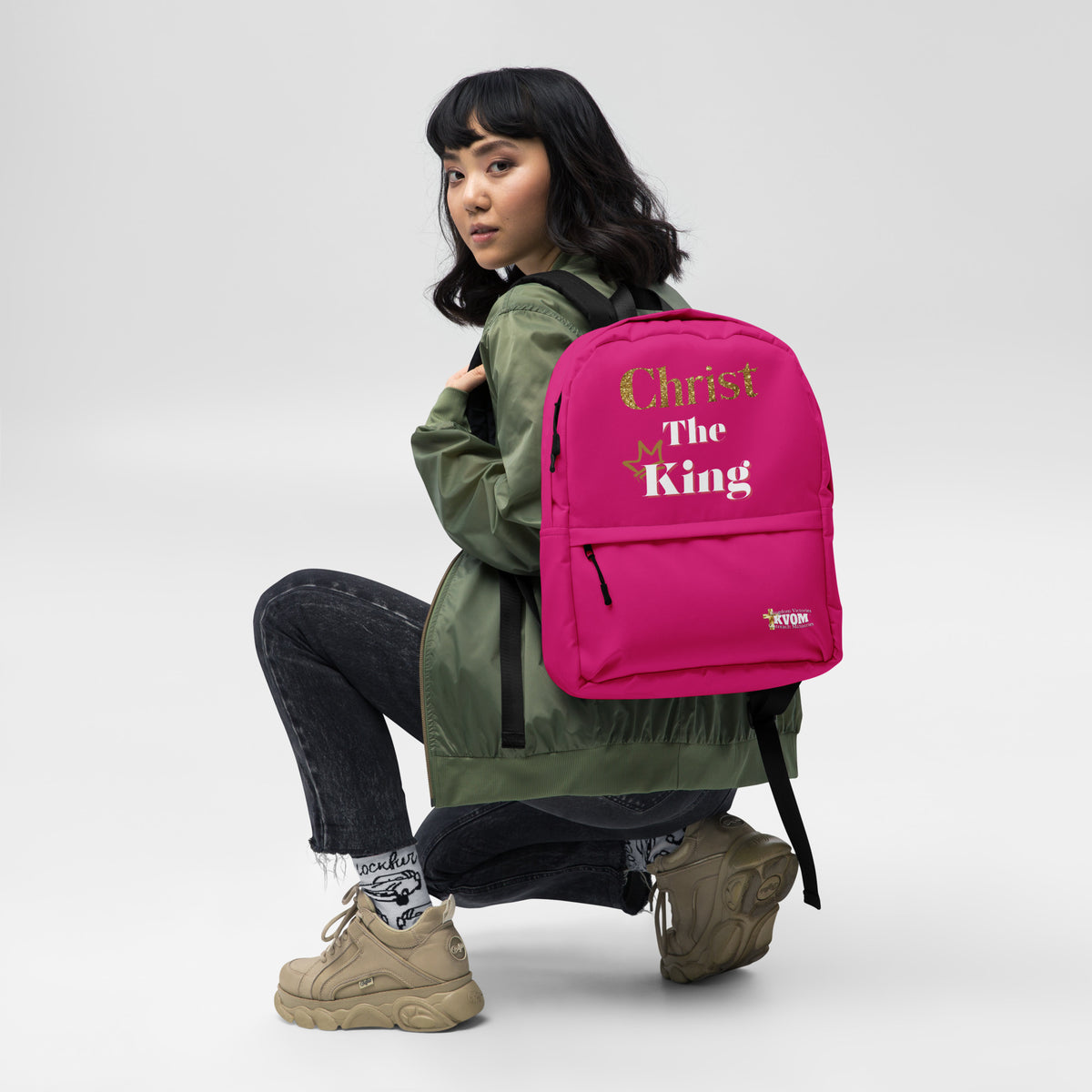 Christ The King Official KVOM Backpack, Deep Pink