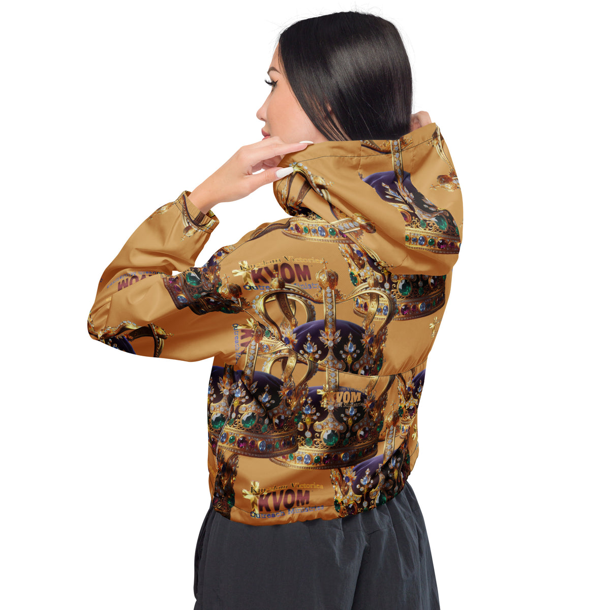 Casting Crowns Edition Women’s Cropped Windbreaker, Gold